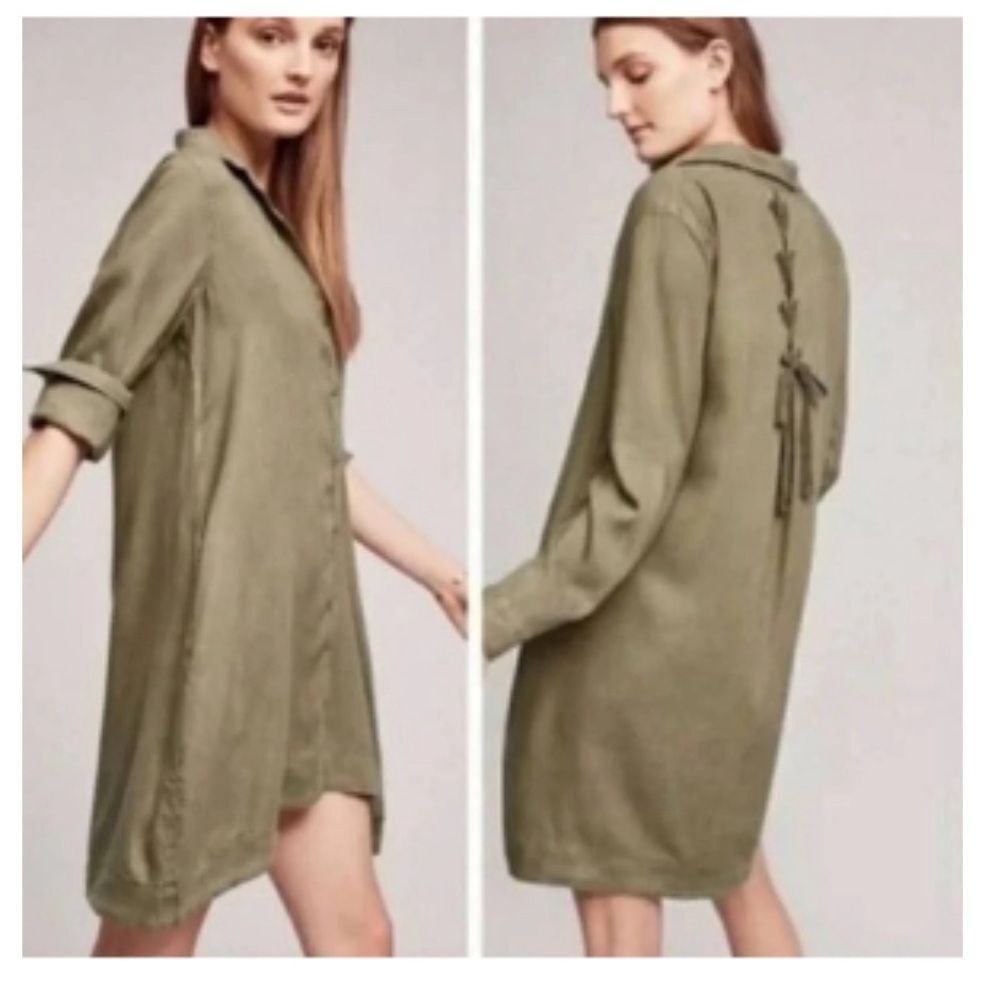 Anthropologie Cloth & Stone Farryn Button Up Shirt Dress - Picture 8 of 10